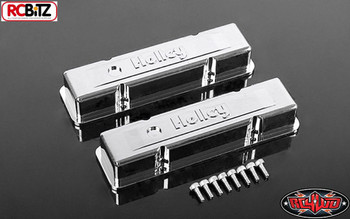 RC4WD 1/10 Holley® Chrome Valve Covers for Scale V8 Engine Z-S1500 inc screws