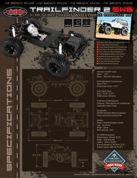 RC4WD Trail Finder 2 Truck Kit "SWB" Short Wheelbase for Tamiya Jeep Z-K0045 RC