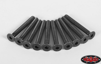 Steel Flat Head Socket Cap Screw M3 x 25mm (10) RC4WD Black Z-S1267 Countersunk
