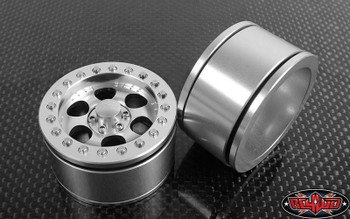 Raceline Revolver 1.55 Beadlock Wheels RC4WD Z-W0199 Scale hubs included SILVER