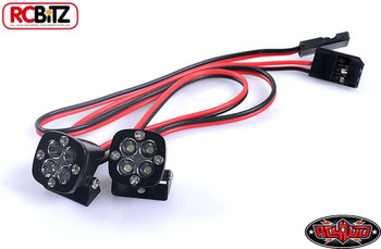 RC4WD 1/10 Baja Designs Squadron Pro LED Lights Z-E0066 BRIGHT 11v Reciever Plug