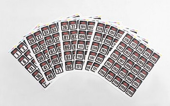 CLEARANCE 30% DISCOUNT RC4WD Event Numbers Decal Sheets 1 200 Gate Truck Markers Race Number Z-L0090
