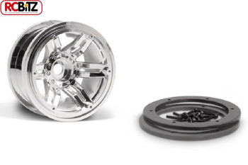 Axial 2.2" Rockster Beadlocks CHROME AX8092 12mm Hex (2pc)