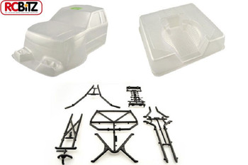 Axial Trail Honcho Truck Body .040" Uncut CLEAR Molded Rear Cage Decal STICKERS window masks Axial Trail Honcho Truck Body .040" Uncut CLEAR Molded Rear Cage Decal STICKERS window masks