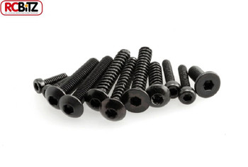 AXIAL M3x6mm Tapping hex Socket Button Head Black 10 AXA433 SCX10 Lockout
