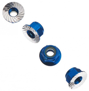 AXIAL M4 Serrated Nylon Lock Nut BLUE 4 Anti undo Yeti Wheel AXA1046 Wraith Nuts AXIAL M4 Serrated Nylon Lock Nut BLUE 4 Anti undo Yeti Wheel AXA1046 Wraith Nuts