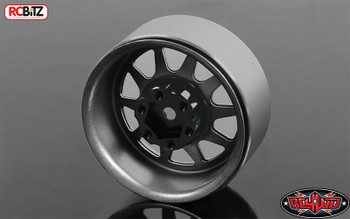 OEM Stamped Steel 1.9" Beadlock Wheels PLAIN Silver Raw 12mm Hex RC4WD Z-W0212