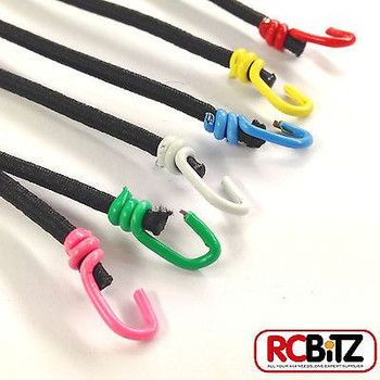 Pair 2 Small Scale Scaler Bungee Cords Tie Securing Straps 130 [Green]