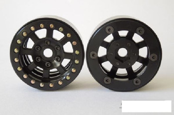 1.9” Assassin Ally Beadlock Wheels BLACK SSD00038 Vanquish SLW Hubs 12mm Hex