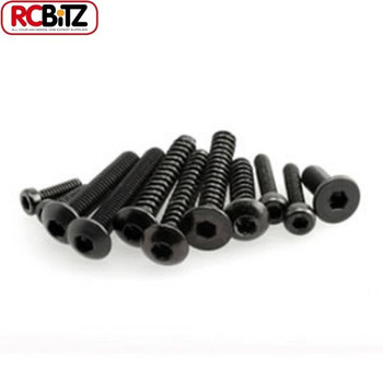 Axial HEX Socket Tap Flat Head M3 x 12mm BLACK 10 AXA466 Gearbox mount