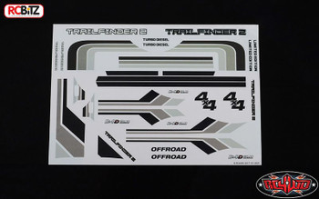 Complete TOY Graphic Decal Sticker TF2 Mojave Hilux Body RC4WD Z-B0140 RC Grey