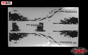 RC4WD TOY Dirty Stripes Mojave TF2 Decal Sticker Sheet Black Logo Hilux Z-B0141