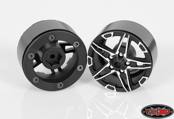 RC4WD 1.9" Bombshell Alloy Beadlock Wheel BLACK Hex Mounting SCX10 G2 Z-W0171