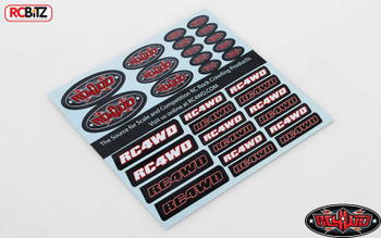 RC4WD Logo Small Decal Sticker Sheet set emblem Z-S1270 Red oval 3 sizes RC Bits