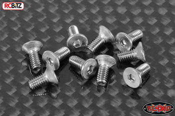 Flat Head Cap Screws M2.5 x 6mm x10 SILVER RC4WD Z-S1209 Countersunk Rcbits