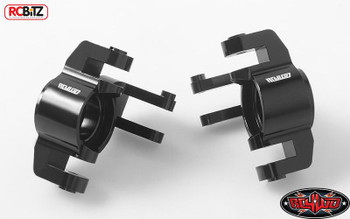 CLEARANCE 30% DISCOUNT Front Steering Knuckles for Axial Yeti XL Z-S1750 METAL Aluminium BLACK rcBitz