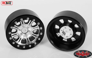 RC4WD Raceline Monster 2.2" Beadlock Wheels Z-W0174 Axial Bomber Silver / Black
