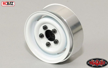 1.55" Landy Vintage Stamped Steel Beadlock Wheels White Land Rover RC4WD Z-W0076
