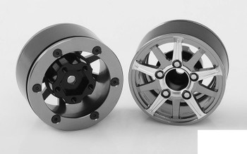 Vapor 1.55" Beadlock Wheels RC4WD Z-W0206 Grey Silver rc 4WD TF2 G2 rcBitzLtd