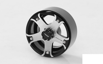 CLEARANCE 30% DISCOUNT RC4WD Raceline Gunner 1.7" Beadlock Wheels Z-W0211 Silver 5 Spoke inc Hub HEX