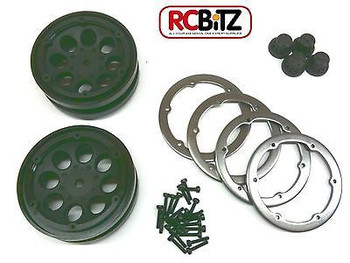 Axial 1.9 8 Hole Beadlock Scale Wheels 2 BLACK AX8087 make your truck stand out