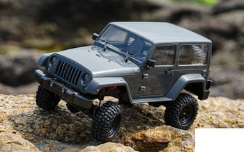 RC4WD 1/18 Gelande II RTR w/ Black Rock Body Set Z-RTR0037 Grey Jeep 18th Batt