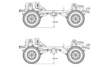 Low Profile Delrin Skid Plate Std TC TF2 SWB Z-S1823 RC4WD Gain 4mm CLERANCE RC