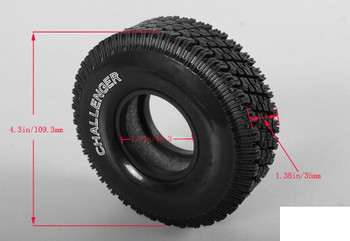 Challenger 1.9" Single Scale Tire Z-P0040 RC4WD Spare Tyre Soft Class TWO