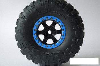 CLEARANCE 30% DISCOUNT SSD 2.2" Rock Racer Beadlock Wheels BLACK w/ BLUE ring SSD00098 Bomber Wraith