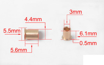 Brass Knuckle Bushings for D44 Axle x8 Z-S1716 RC4WD Top Hat bush 5.6 x 4.4mm