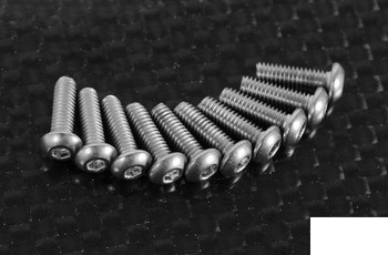 Button Head Cap Screws M2.5 x 8mm (10) SILVER Z-S1227 RC4WD Dick Cepek wheels