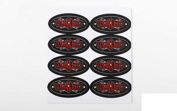 RC4WD Logo Decal Sheets 1" wide Z-L0183 16 Oval Stickers sheet RC 4WD Red Black