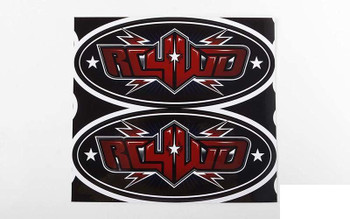 RC4WD Logo Decal Sheets 6" wide Z-L0208 6 Oval Stickers sheet RC 4WD Red Black
