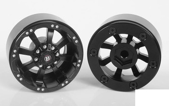 RC4WD Ballistic Off Road Morax 1.7" Beadlock Wheels Z-W0118 8 Spoke BLACK Scale