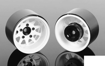 Deep Dish Wagon 1.55" Stamped Steel Beadlock Wheels WHITE Z-W0284 RC4WD G2