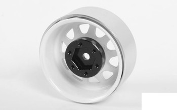 Stamped Steel 1.7" Beadlock Wagon Wheels WHITE Z-W0269 RC4WD 6 lug Hex Mount