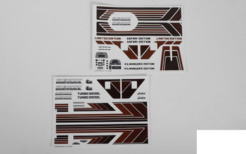 Complete Graphic Decal Set for Cruiser Body Z-B0142 RC4WD Brown Side Stripe TOY