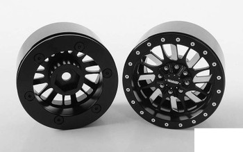 RC4WD Enforcer 1.9" Beadlock Wheels Z-W0122 BLACK 16 spoke Amazing Details
