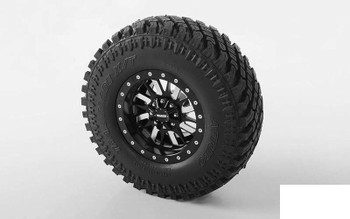 RC4WD Enforcer 1.9" Beadlock Wheels Z-W0122 BLACK 16 spoke Amazing Details