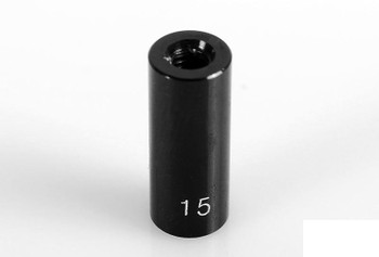 CLEARANCE 30% DISCOUNT 15mm (0.59") Internally Threaded Aluminum Link (Black) (4) Z-S1455 RC4WD M3 6mm