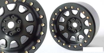 SSD 2.2" D Hole Beadlock Wheels BLACK SSD00156 CNC Aluminium Wheel 6 Lug