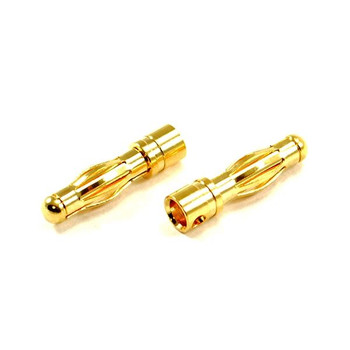 Etronix 4.0mm Male Gold Bullet Connector (2) ET0605 Connectors RC