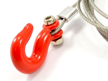 Fastrax Metal Hook & Steel Wire Rope Set 1100mm FAST2322R 2 Red Aluminium Hooks