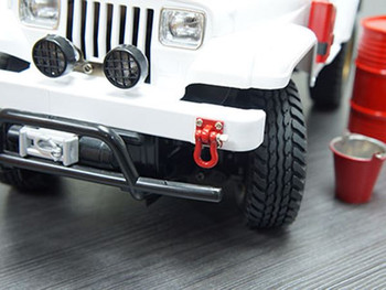 Fastrax Metal Bumper Shackles & Mounting Bracket (2) FAST2320R RED Tow Shackle