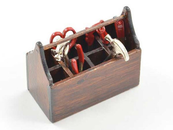 Fastrax Scale Wood Tool Box w/ Cast Metal Tools FAST2351 45x50x30mm Hammer