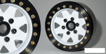 SSD 1.9" Steel 8 Spoke Beadlock Wheels WHITE SSD00251 TRX-4 wheel TRX4 Traxxas