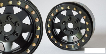 SSD 1.9" Steel 8 Spoke Beadlock Wheels BLACK SSD00254 TRX-4 wheel TRX4 Traxxas