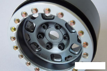 SSD 1.9" Contender Beadlock Wheels GREY SILVER ring SSD00264 6 bolt design SLW