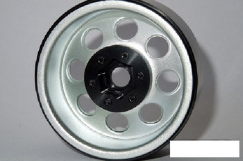 SSD 1.9" Steel 8 Hole Beadlock Wheels SILVER SSD00266 Traxxas TRX-4 TRX4 SCX10II