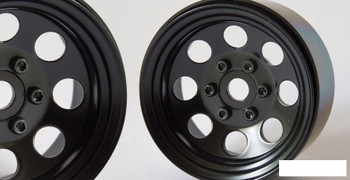 SSD 1.9" Steel 8 Hole Beadlock Wheels BLACK SSD00268 Traxxas TRX-4 TRX4 SCX102